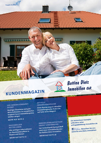 Titelseite der Ausgabe 4 des Immobilienmagazins von Bettina Dietz Immobilien
