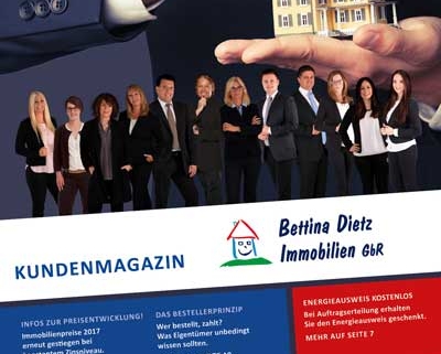 Titelseite der Ausgabe 7 des Immobilienmagazins von Bettina Dietz Immobilien