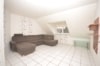 DIETZ: 3-Zimmer-Dachgeschosswohnung + 24qm ausgeb. Spitzboden! Tiefgaragenstellplatz! Einbauküche! - Wohnzimmer optionale Couch