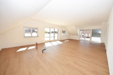 DIETZ: HAUS PAULA! Penthauscharakter mit 50qm Dachterrasse ! Wärmepumpe, Tiefgarage, opt Einbauküche - fast 60qm Wohnen Essen Kochen (652065)