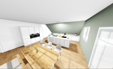 DIETZ: 4-Zimmer-Wohnung mit Penthauscharakter und neuer Einbauküche, Tiefgarage im Energiesparhaus! - EINBAUKÜCHE INKLUSIVE (658660)