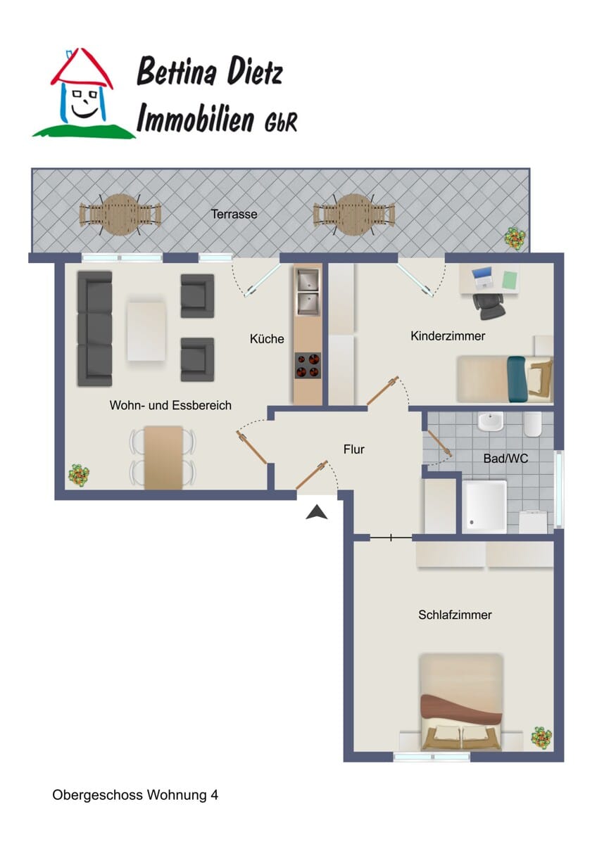 Grundriss Wohnung 4