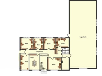 DIETZ: Büro-, Lagerhalle und Baugrundstück zu verkaufen! - Grundriss (631398)