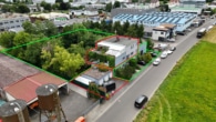 Luftansicht - DIETZ: Büro-, Lagerhalle und Baugrundstück zu verkaufen!
