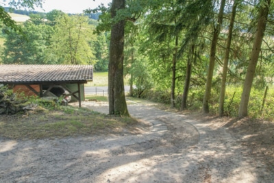DIETZ: EFH auf einem 2.667m² großem naturnahen Grundstück in Bad König in Alleinlage. Sofort frei! - Einfahrt zum Haus (697659)
