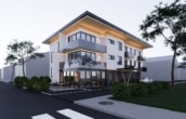 DIETZ: Neubau Hotel Boardinghouse zu vermieten - Gewerbegebiet Dietzenbach! - Straßenansicht