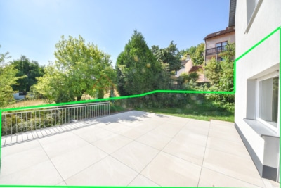 DIETZ: 4-Zimmer-Terrassen-Garten-Wohnung im 7-FH m. Garage und 2 Terrassen nähe Godelsberg-Waldrand! - große Terrasse (702658)