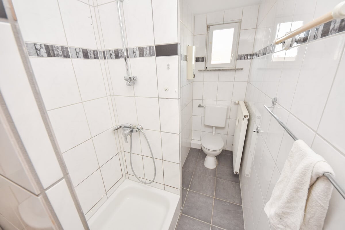 Tageslichtbadezimmer mit Dusche