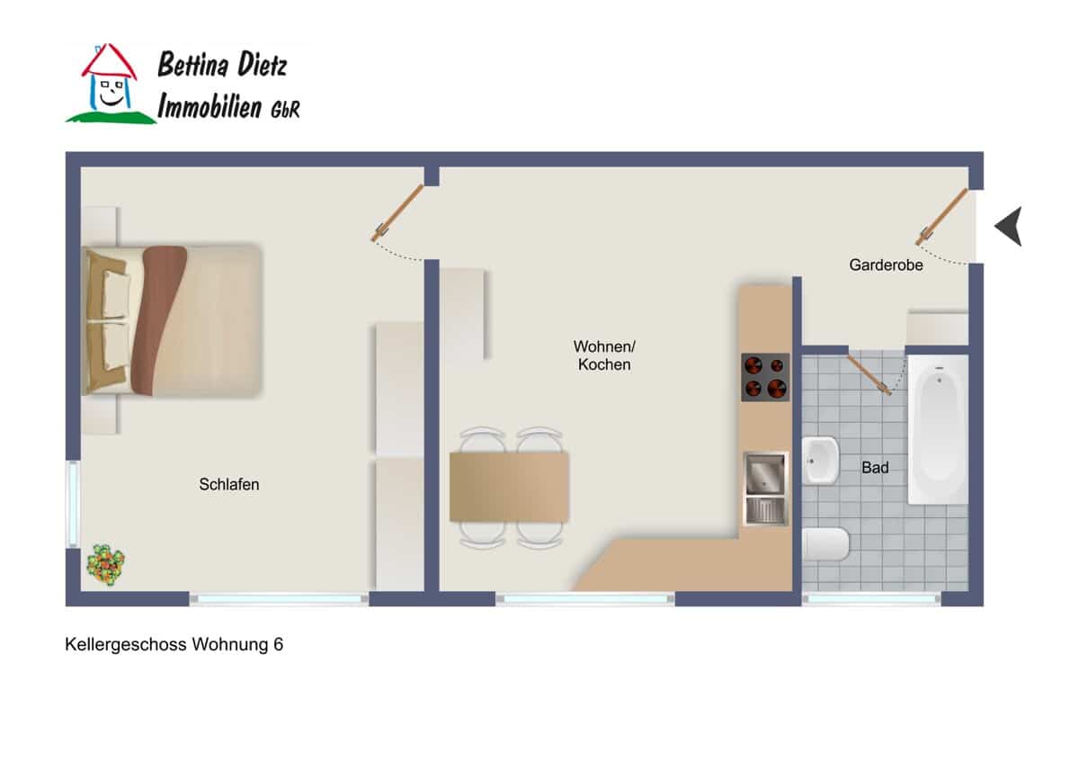 Grundriss Wohnung 6