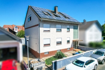 Gepflegtes 3 FH in Groß-Zimmern – 1 Wohnung sofort beziehbar – Garten und 2 Garagen – ruhige Lage - Außenansicht (640319)