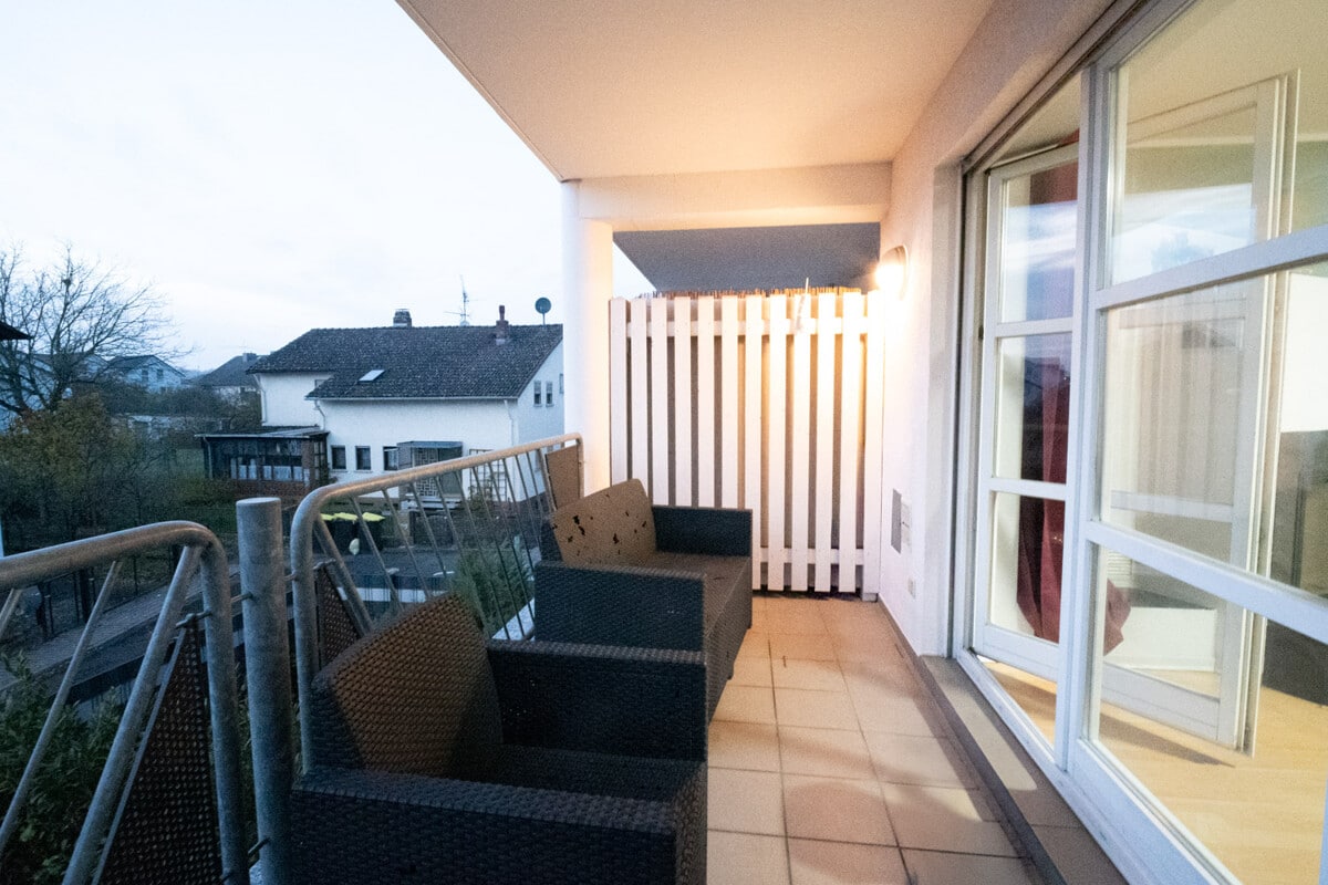 Überdachter Balkon