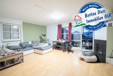 DIETZ: Gepflegte 2 Zimmerwohnung mit Balkon, Tiefgaragenstell. in ruhiger Lage Rodgau Hainhausen! - Wohn- und Essbereich (649864)