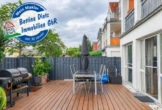 große Terrasse - DIETZ: 3-Zimmerwohnung im Erdgeschoss mit zwei TG-Stellplätzen und Kellerraum!