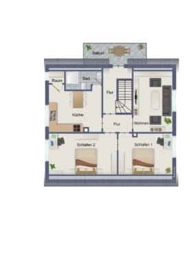 DIETZ: Top-Wohnlage 2-Familienhaus-Sanierungshaus + weitere Bebauung im hinteren Bereich möglich! - Grundriss Dachgeschoss (641790)