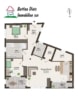 DIETZ: 3-Zimmer-Wohnung mit 2 Balkonen - Zentrale Lage in Leidersbach! Luft-Wasser-Wärmepumpe! - Grundriss Wohnung 1 Vorderhaus
