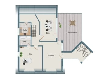 DIETZ: Moderne und lichtdurchflutete Büroetage im 2. Obergeschoss mit über 40m² großen Dachterrasse! - 2. OG (650642)