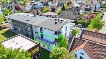 Neuwertige 3 Zi-Wohnung im 1. OG mit Personenaufzug, Kellerraum und 2 PKW – Stellplätzen in Messel! - Außenansicht (677598)