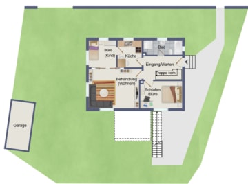 DIETZ: 1-2 Familienhaus in ruhiger Großostheimer Wohnlage zu verkaufen! Erdgeschoss bereits frei! - Grundriss Erdgeschoss (647671)