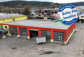 DIETZ: Gewerbehalle mit Büroflächen im Gewerbegebiet von Kleinwallstadt zu vermieten! - Lagerhalle (670025)
