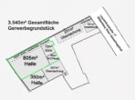 Grundriss - DIETZ: Gewerbeimmobilie mit 1772qm Lager- und Produktionsflächen auf 3.540qm Grundstück. Heizung neu