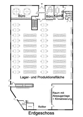 DIETZ: Hochwertiges Lager- und Produktionsgebäude für Ihr repräsentatives Unternehmen! - Grundriss Erdgeschoss (659971)