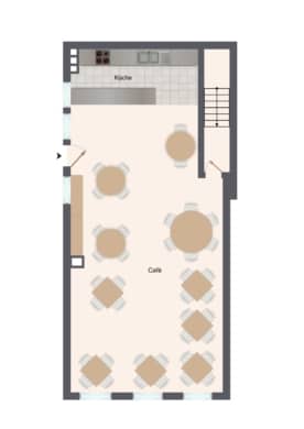 DIETZ: Provisionsfreies Cafe in der Fußgängerzone von Aschaffenburg zu vermieten! - Grundriss (667871)