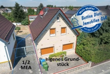 DIETZ: Überschaubares Einfamilienhaus mit Garage, Sauna und 2 Nebengebäuden! Nachbarhaus OPTIONAL!, 64859 Eppertshausen, Einfamilienhaus
