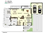 Grundriss EG - Großzügig geschnittenes Einfamilienhaus mit Doppelgarage, Garten und Terrassenkamin!