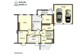Grundriss KG - Großzügig geschnittenes Einfamilienhaus mit Doppelgarage, Garten und Terrassenkamin!