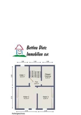 DIETZ: Freistehendes Einfamilienhaus in Pfungstadt! - Grundriss KG (645202)