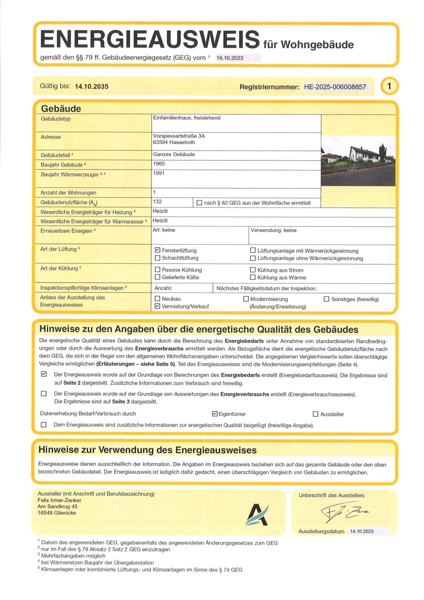 Energieausweis 1