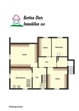DIETZ: Bungalow mit gepflegtem Garten und großer Garage und ausbaufähigem Dachgeschoss! Gute Lage! - Grundriss Kellergeschoss (643334)