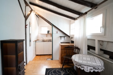 DIETZ: REDUZIERT! Charmantes 2-3 Familienhaus mit viel Platz in Münster/Altheim – Einzelkulturdenkmal! - Wohn- und Kochnische NG (635951)