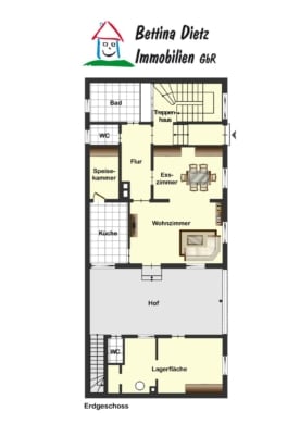 DIETZ: Gepflegtes Einfamilienhaus mit Nebengebäude, Keller und Stellplatzfläche in Groß-Umstadt! - Grundriss EG (683242)