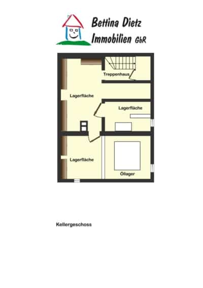 DIETZ: Gepflegtes Einfamilienhaus mit Nebengebäude, Keller und Stellplatzfläche in Groß-Umstadt! - Grundriss KG (697334)