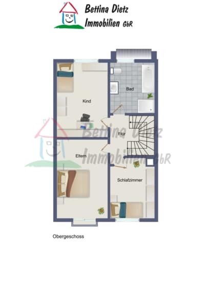 DIETZ: Großes 6-Zimmer-Familienhaus in ruhiger, zentraler Wohnlage in Dieburg! Effizienzklasse A - Grundriss OG (698158)