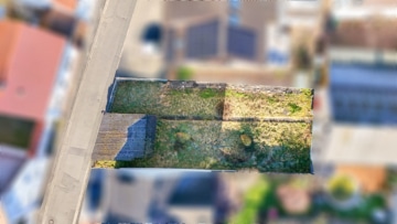 DIETZ: Baugrundstück für DHH mit 2 Wohneinheiten – Ruhige Wohnlage, ca. 200m Luftlinie zum Main! - Draufsicht (607258)