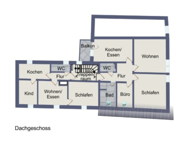 DIETZ: Vollvermietetes Wohn- & Geschäftshaus: 4 Wohneinheiten, 2 Gewerbeflächen & Gewölbekeller! - Grundriss DG (681251)