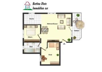 Vermietete 3-Zimmer-Wohnung mit Balkon und Stellplatz in Fränkisch-Crumbach – Ruhige Lage! - Grundriss (647259)