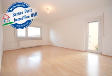 DIETZ: 2 Zimmerwohnung mit Einbauküche, modernem Wannenbad, KFZ-Stellplatz in Dieburg! - Wohn- und Esszimmer (657270)