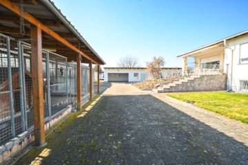 DIETZ: Aussiedlerhof mit großzügigem Wohnhaus und Nebengebäuden in Babenhausen auf über 1,1 ha! - Außenansicht (665684)