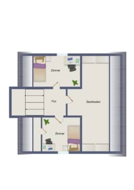 DIETZ: 2-Familienwohnhaushaus mit ausgebauten Dachgeschoss – Zentrale Lage im Mischgebiet! - Grundriss Dachgeschoss (664269)