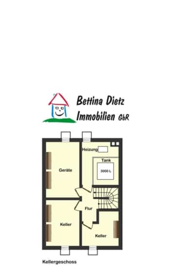 Vermietetes Reihenhaus mit großem Garten, Garage und Keller in Eppertshausen - KG (698252)