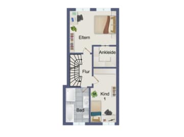 DIETZ: Junges Familienhaus mit 837 m² großen, idyllischen Waldgrundstück in Laufach! - Obergeschoss (678089)