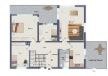 Grundriss Erdgeschoss - DIETZ: 2 bis 3 Familienhaus mit schönem Blick, Doppelgarage in Waldrandlage! 1 Wohneinheit frei!