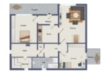 Grundriss Untergeschoss - DIETZ: 2 bis 3 Familienhaus mit schönem Blick, Doppelgarage in Waldrandlage! 1 Wohneinheit frei!