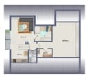 Grundriss Dachgeschoss - DIETZ: 2 bis 3 Familienhaus mit schönem Blick, Doppelgarage in Waldrandlage! 1 Wohneinheit frei!