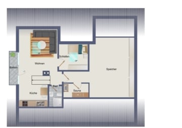 DIETZ: 2 bis 3 Familienhaus mit schönem Blick, Doppelgarage in Waldrandlage! 1 Wohneinheit frei! - Grundriss Dachgeschoss (642511)