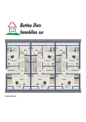 DIETZ: 3 Reihenhausgrundstücke mit Baugenehmigungen im neuen Babenhäuser Wohnquartier Kaisergärten! - Grundriss DG (658816)