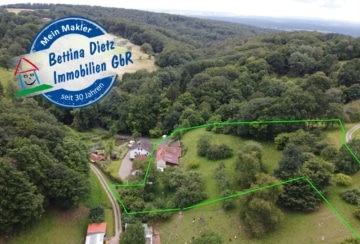 DIETZ: Kleinbauerngehöft in Randlage mit über 30 000 qm landwirtschaftlicher Fläche, 63867 Johannesberg, Bauernhaus